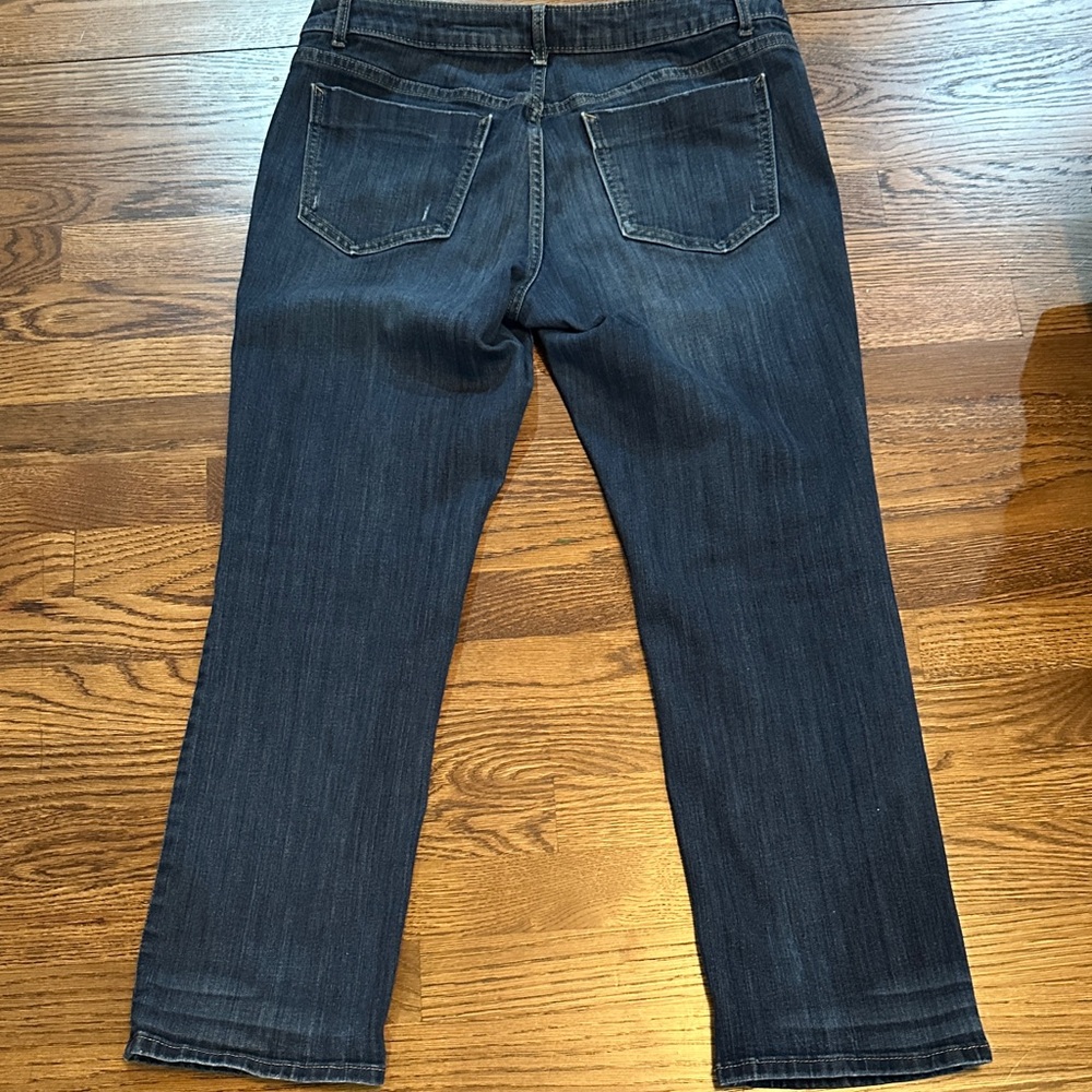 Simply Vera Vera Wang Dark Blue Straight Leg Jeans - Picture 3 of 5